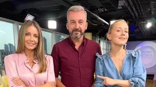 Nowi prowadzący Dzień Dobry TVN w studiu programu. 