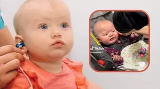 Niesłyszące niemowlę pierwszy raz reaguje na głos rodziców. Ten film wyciska łzy. "Serce boli" 