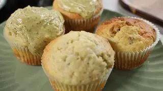 Babeczki z kremem pistacjowym