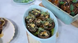 Faszerowane kapelusze portobello