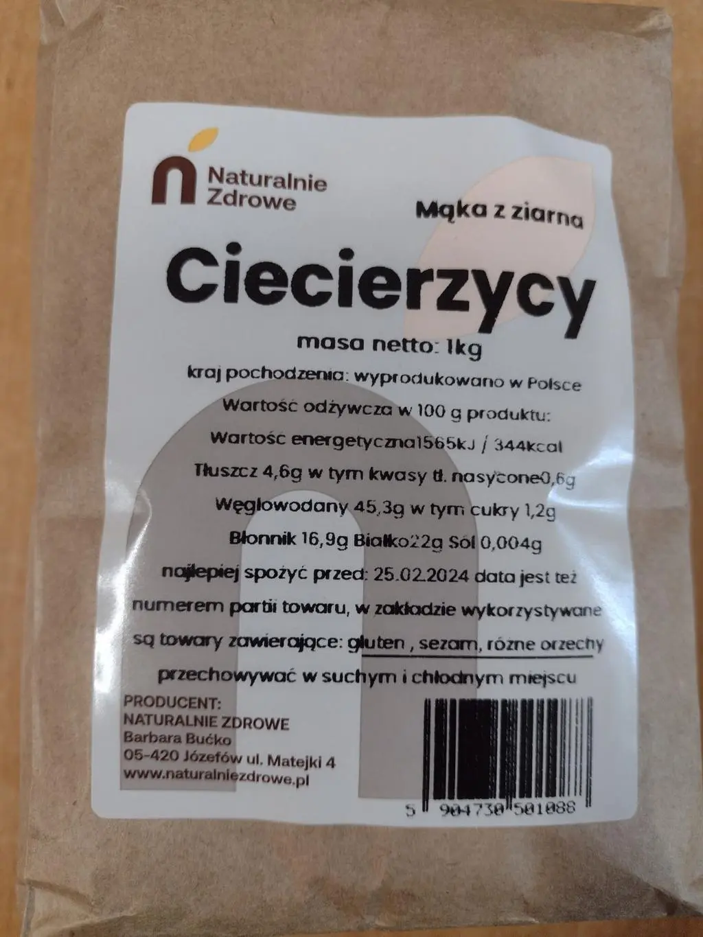 Mąka z ziarna ciecierzycy