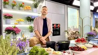 Kurczak z brzoskwiniami - przepis Piotra Kucharskiego