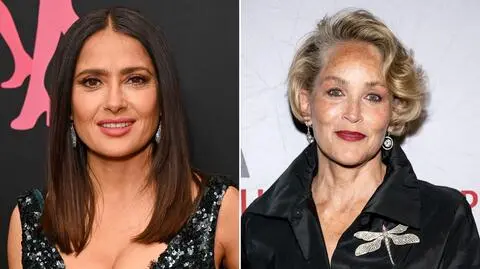 Salma Hayek i Sharon Stone w strojach kąpielowych. Fani komplementują ich sylwetki 