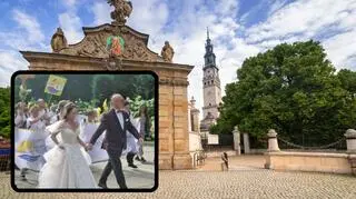 Biała suknia i garnitur na pielgrzymce?