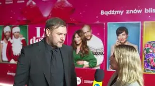 Tomasz Karolak na premierze filmu "Listy do M."