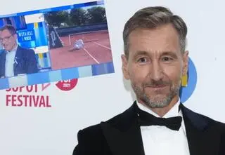Upadek Piotra Kraśko na korcie Rolanda Garrosa. "Nie ma to jak wypuścić reportera ze studia w teren!"