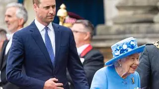 Książę William i królowa Elżbieta II
