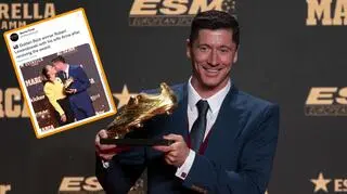 Robert Lewandowski odebrał Złotego Buta. Anna została zaproszona na scenę i skradła show 