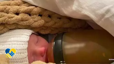 Uwaga! TVN: Urodziła syna w trakcie nalotów rosyjskich wojsk