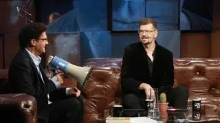 Michał Figurski u Kuby Wojewódzkiego. W studiu pojawiła się kroplówka