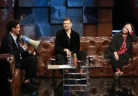 Michał Figurski u Kuby Wojewódzkiego. W studiu pojawiła się kroplówka