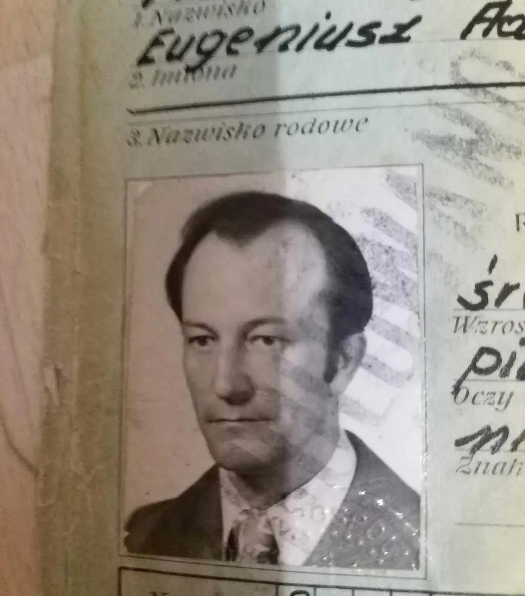 Pan Eugeniusz na zdjęciu sprzed lat