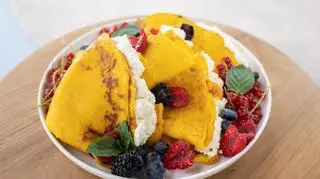 Naleśniki dyniowe ze słodkim twarogiem