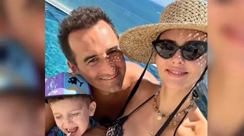 Misiek Koterski i Marcela Leszczak z synem