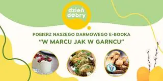 Wiosenny baner ilustrujący e-book "W marcu jak w garncu"