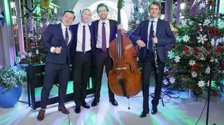 Jakub Gąsowski przeniósł nas do świata Sinatry. Aktor zaśpiewał na scenie utwór "Cheek to cheek"