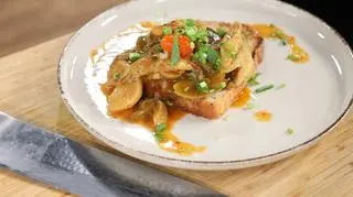 Gulasz z boczniaków ostrygowych à la myśliwski 