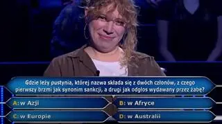 "Milionerzy". Gdzie leży pustynia, której nazwa składa się z dwóch członów? Wiemy, jaka jest odpowiedź