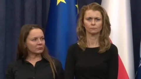 Barbara Kamińska i Roma Wąsik na konferencji Andrzeja Dudy. "Przedstawione już jako wdowy"