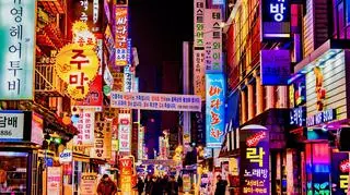 neony w Seulu