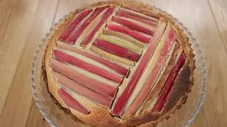 Tarta migdałowa z rabarbarem