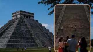 Turysta z Polski wspinał się po piramidzie 