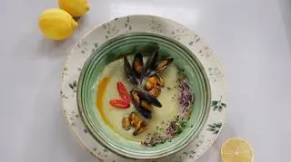 Krem z topinamburu z mulami - przepis Cristiny Catese