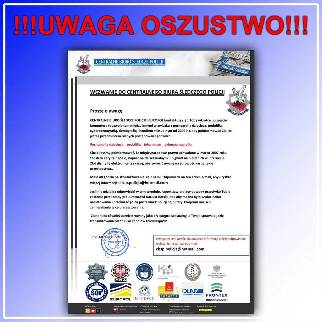 Komunikat CBŚP