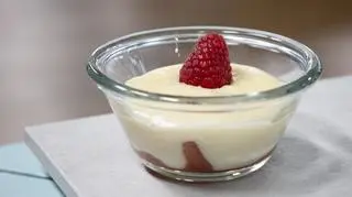 Krem waniliowy z rabarbarem