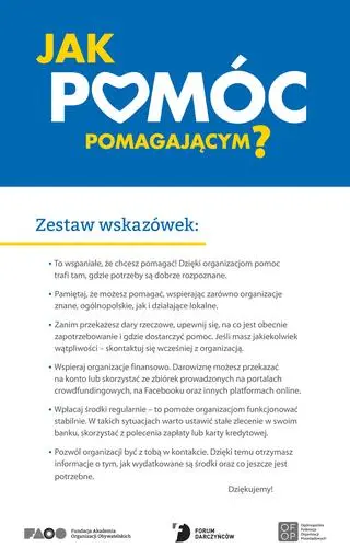 Jak pomóc pomagającym?