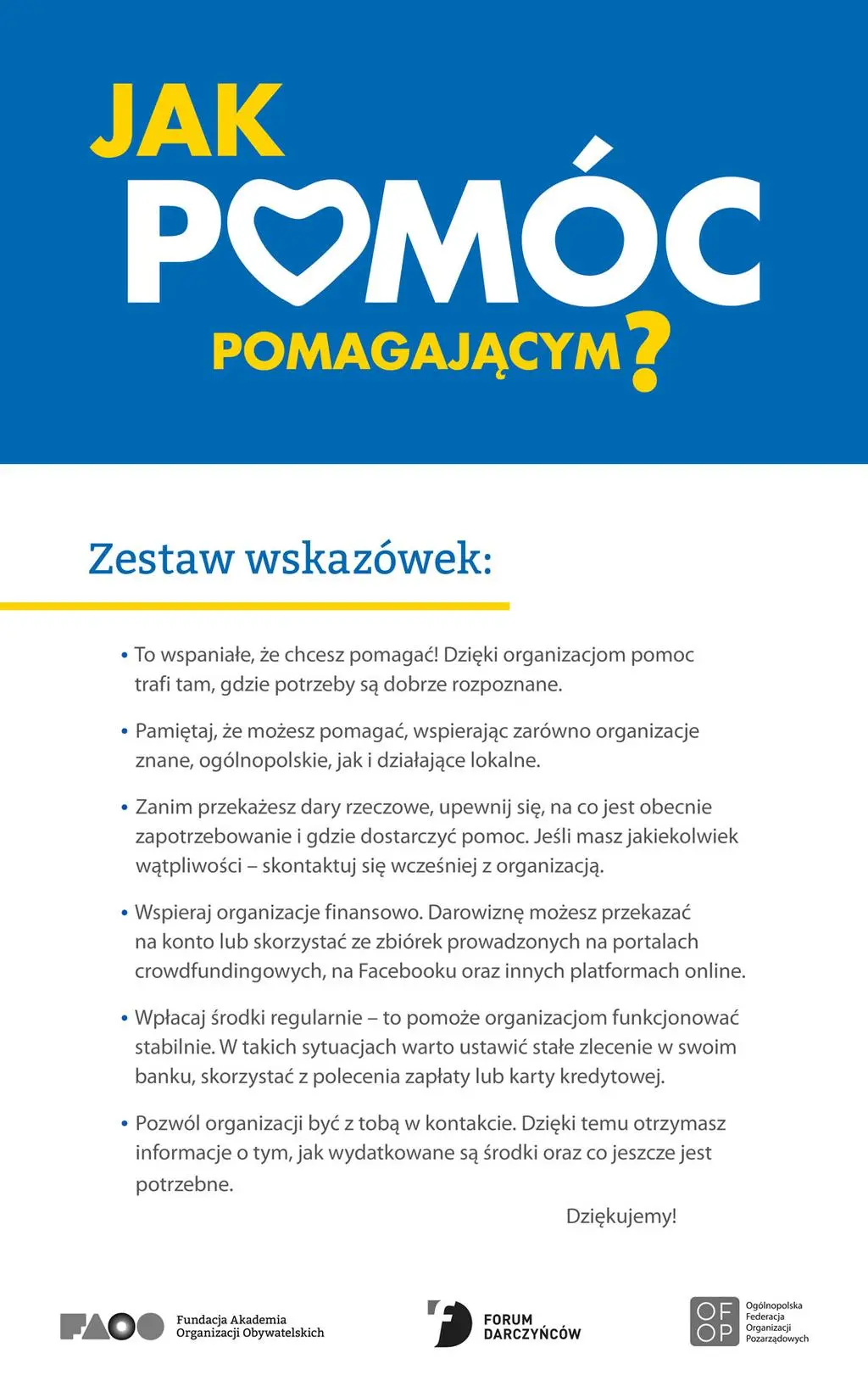 Jak pomóc pomagającym?