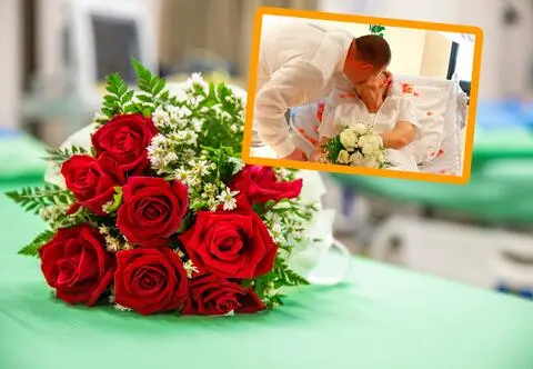 Ślub na oddziale onkologii w Gliwicach. Zdjęcia z ceremonii poruszyły internautów 