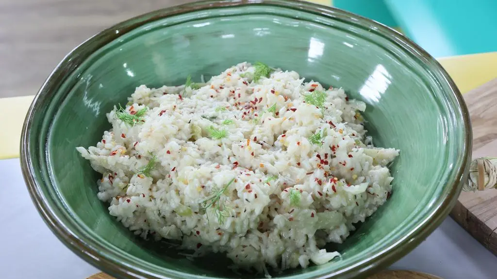 Risotto z fenkułem, ricottą i cytryną 
