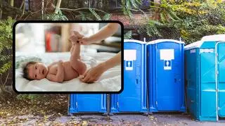 Na dworcu PKP kazali pasażerce przewinąć niemowlę w toi toiu