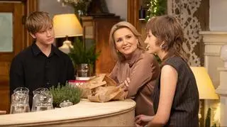 Marta Kuligowska z bliźniakami Helą i Frankiem