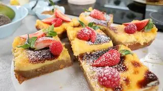 Kawałki Pastel de Nata Blondies