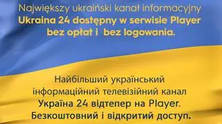 Kanał informacyjny Ukraina 24 w Playerze
