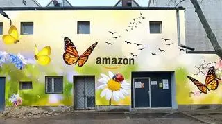 Mural na budynku przychodni dla dzieci. 