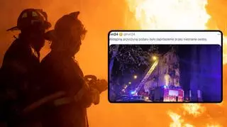 Zaprószony ogień wywołał pożar w kamienicy w Łodzi
