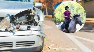 13-latka jechała konno. Auto uderzyło w nią na skrzyżowaniu