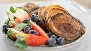 Placuszki twarogowe z borówkami