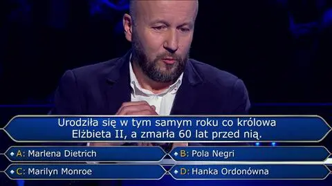 Milionerzy. Urodziła się w tym samym roku, co Elżbieta II. Zmarła 60 lat przed nią. Kto to?