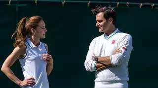 Spotkanie na Wimbledonie. Księżna Kate pokonała Rogera Federera?