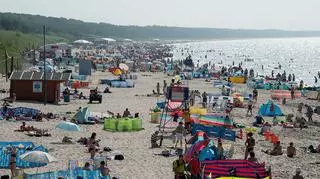 Plaża nad polskim morzem 