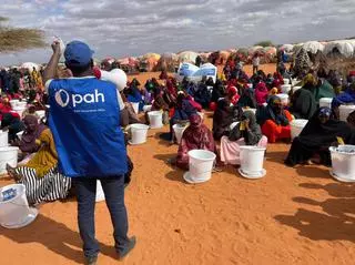 Somalia: Dystrybucja w obozie dla uchodźców wewnętrznych
