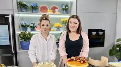 Justyna Kowal i Basia Dobrzyńska w kuchni Dzień Dobry TVN