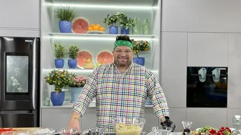 Szymon Czerwiński w kuchni Dzień Dobry TVN
