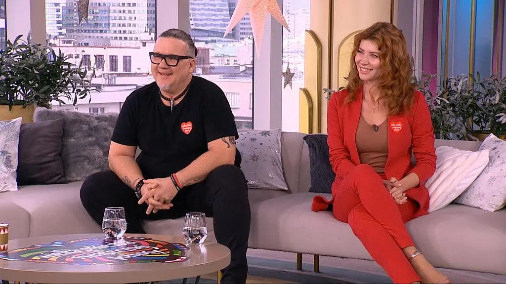 Agata Załęcka i Rafał Makieła w studiu DDTVN