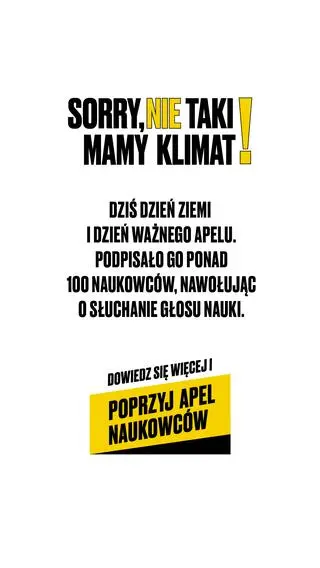 Apel naukowców: "Sorry, nie taki mamy klimat"