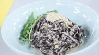 Czekoladowe tagliatelle ze słodką gorgonzolą, czyli czekoladowa kuchnia na opak